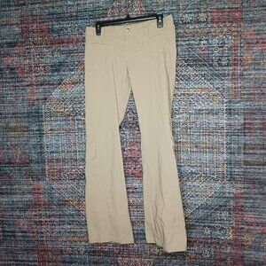 athleta womens solid beige Dipper nylon flap cargo hiking pants 4x32 EUC
